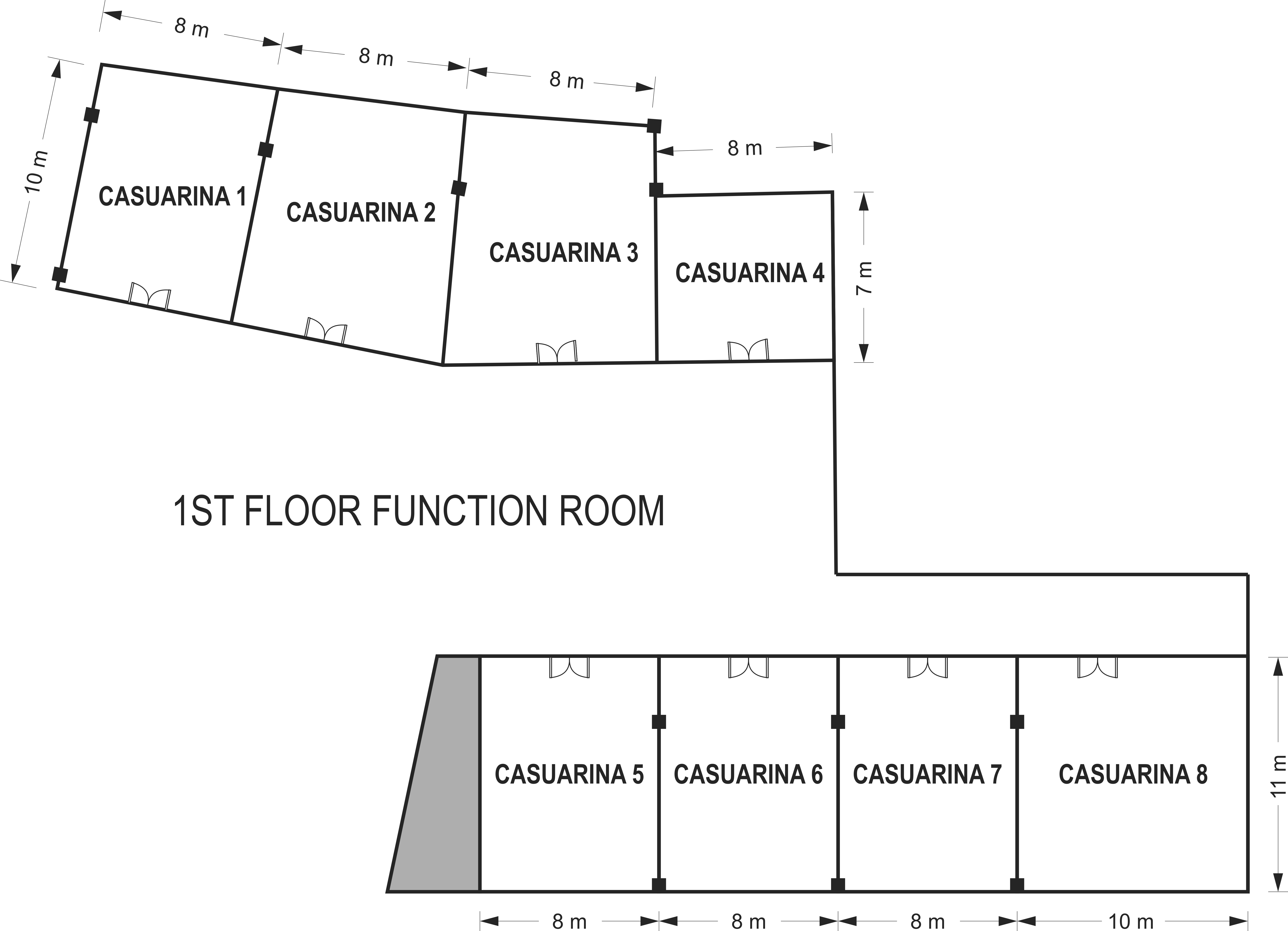 FLOOR PLAN FOR CASUARINA ROOM